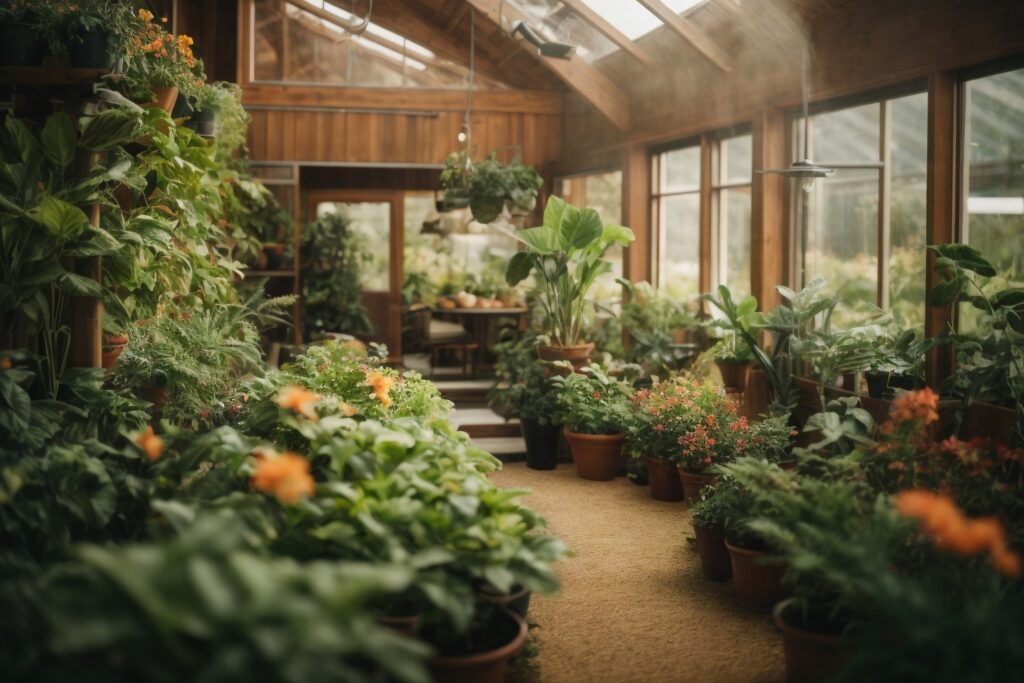 Plants In The Greenhouse