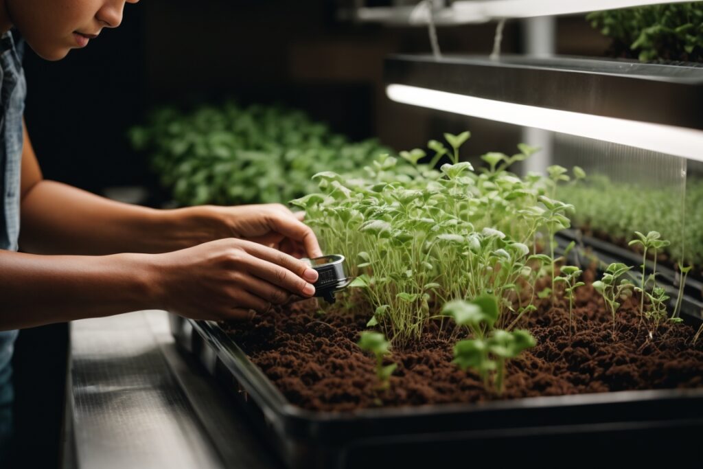 Temperature And Moisture Monitoring For Growing Microgreens